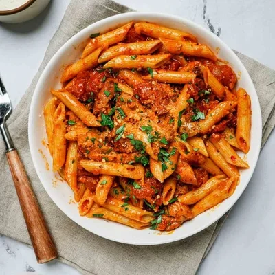 Chicken Red Sauce Spicy Pasta